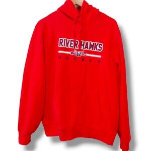 River Hawks Hockey hoodie womens Medium red pullover kangaroo pocket No.5